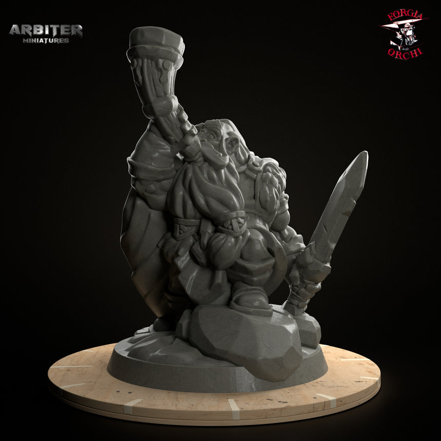 Male Dwarf Bard (Horn and sword)