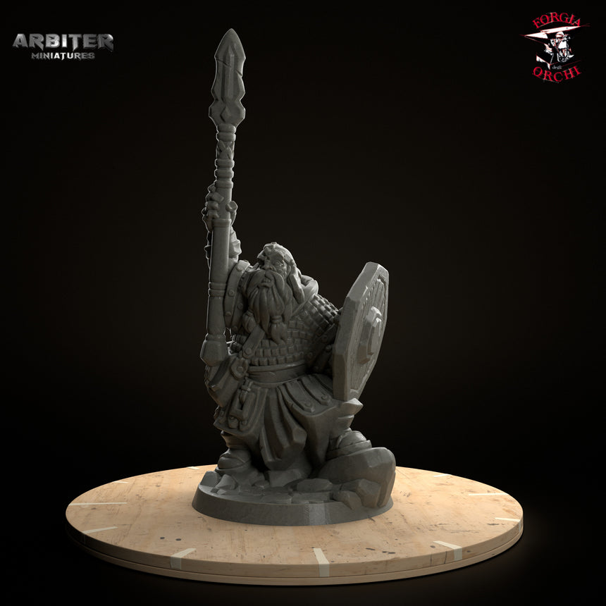 Male Warrior Dwarf (Spear and Shield)