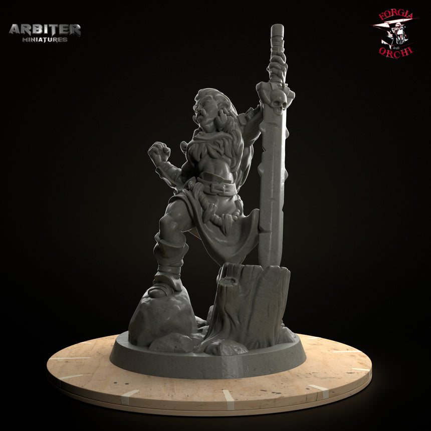 Female Half Orc Barbarian