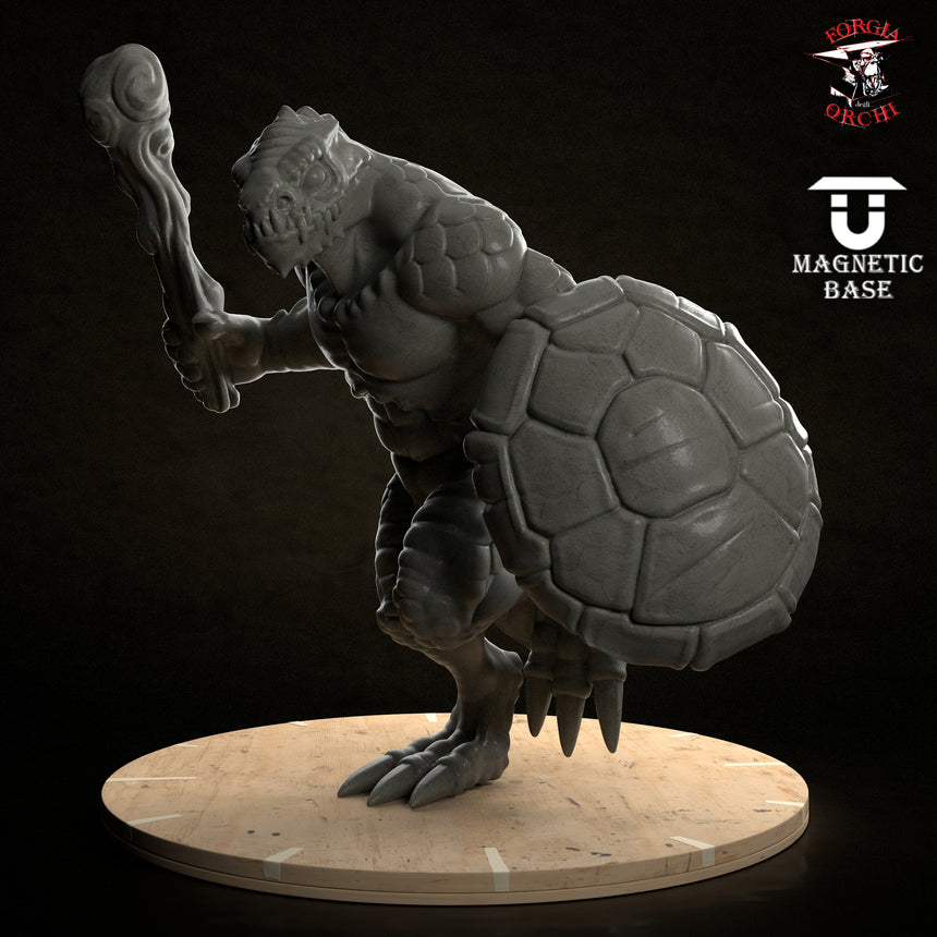 Lizardfolk Barbarian (Club and Shield)