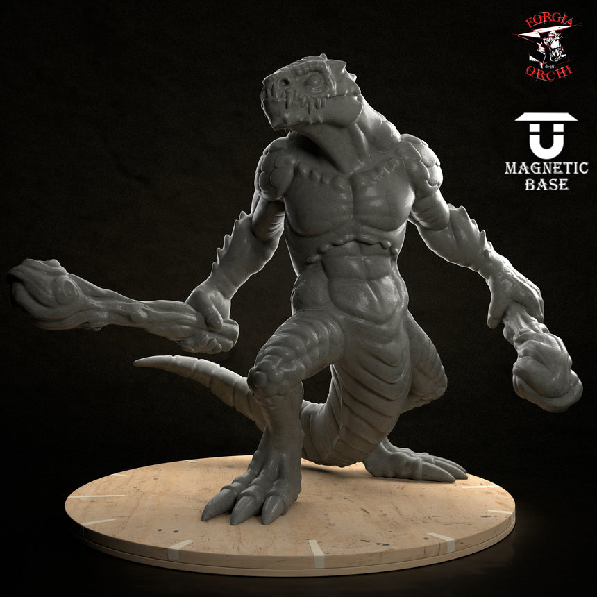 Lizardfolk Barbarian (Two Clubs)